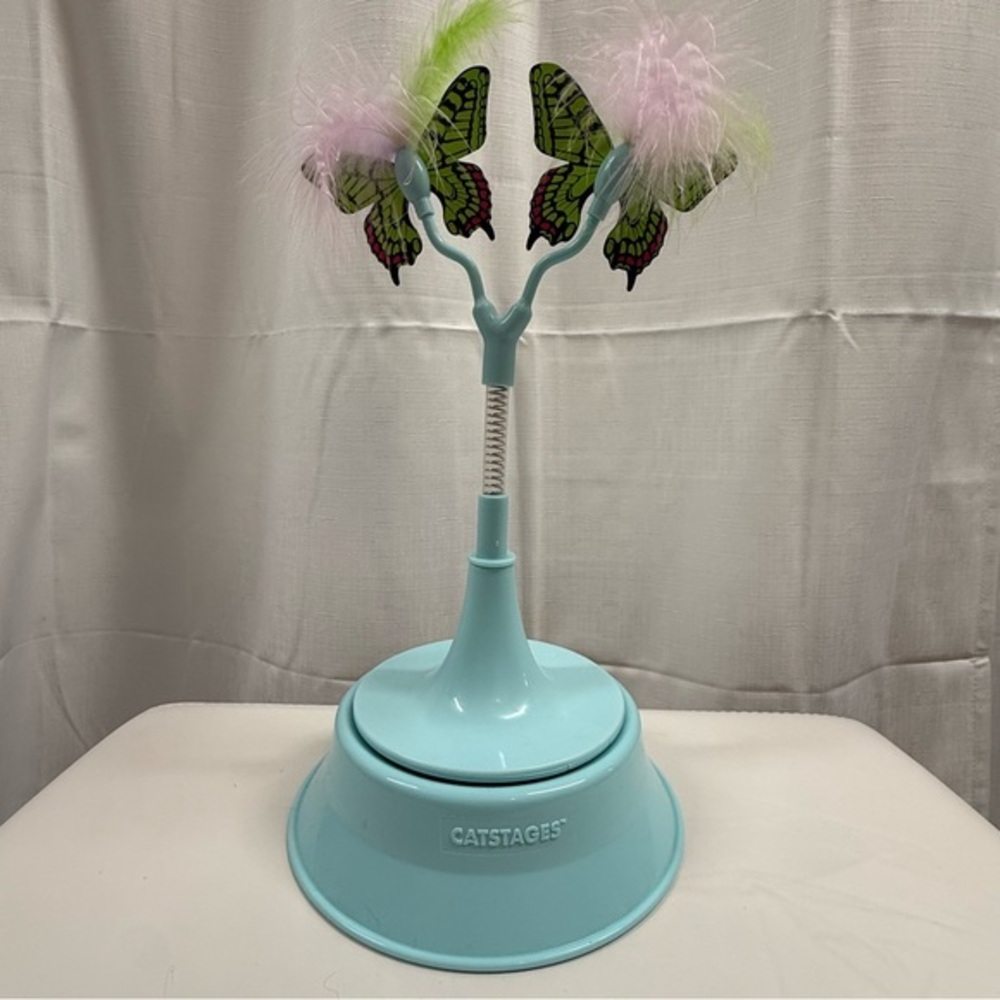 Catstages Interactive Teal Butterfly Feather Cat Toy